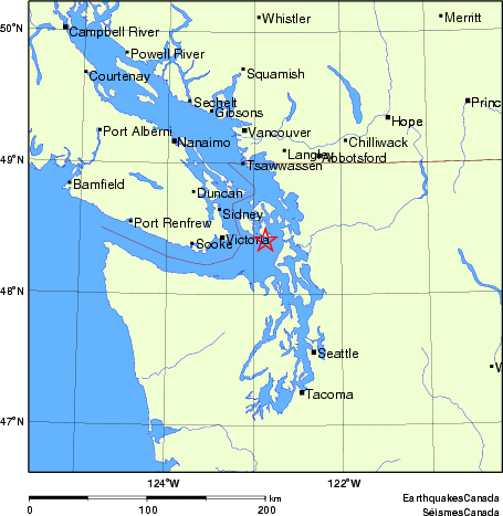 Map of Earthquake Localities