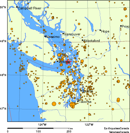 Map of earthquakes magnitude 2.0 and larger, 2000 - present