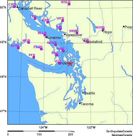 Map of Regional Seismographs