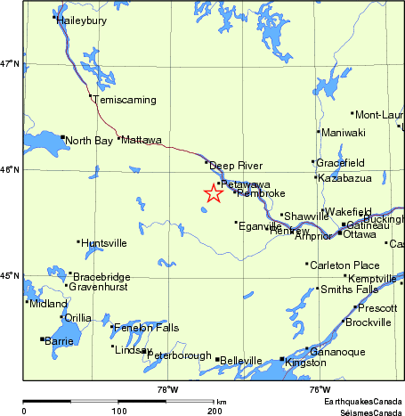 Map of Earthquake Localities