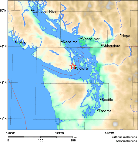 carte des environs du séisme