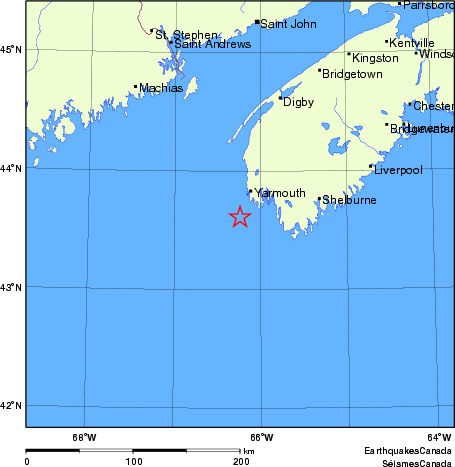 carte des endroits près de l'épicentre