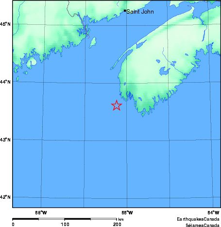 carte des environs du séisme