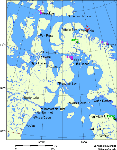 carte des localisations des stations sismologiques locales