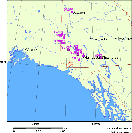 carte des localisations des stations sismologiques locales