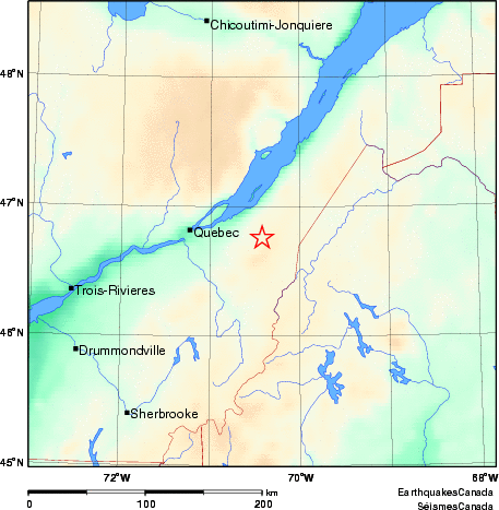 Map of Earthquake Area