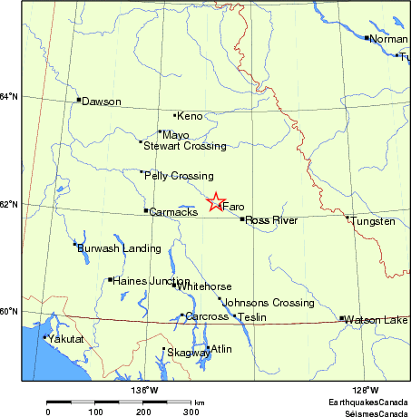 carte des endroits près de l'épicentre