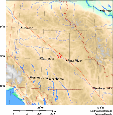 carte des environs du séisme