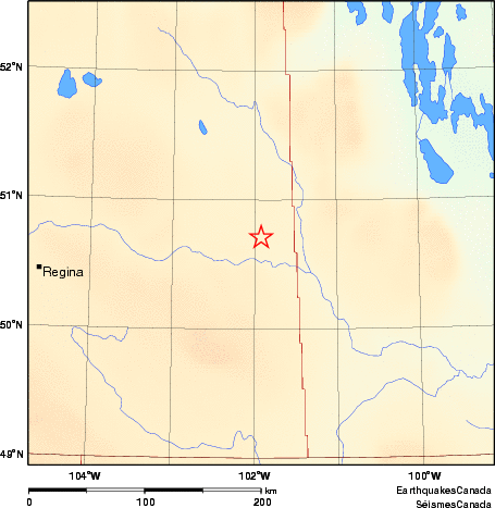 carte des environs du séisme