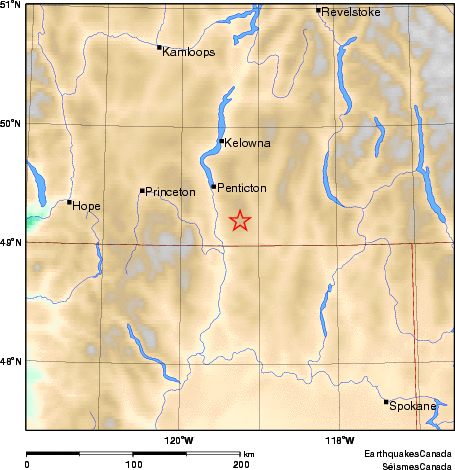 carte des environs du séisme