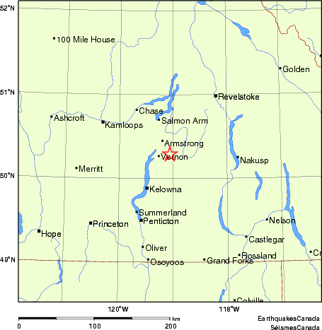 Map of Earthquake Localities