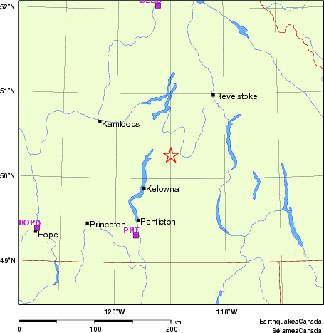 Map of Regional Seismographs