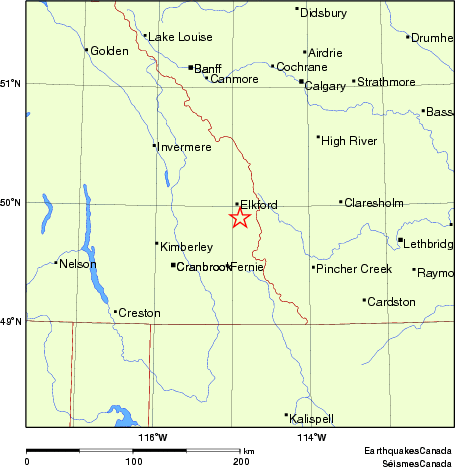 Map of Earthquake Localities