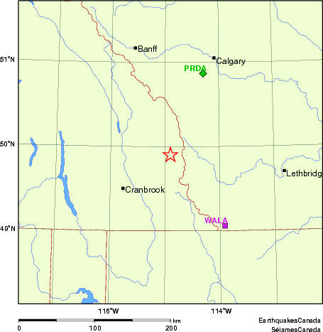 Map of Regional Seismographs