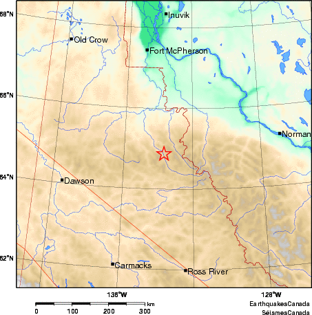 carte des environs du séisme