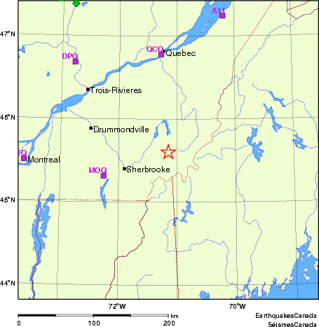 Map of Regional Seismographs