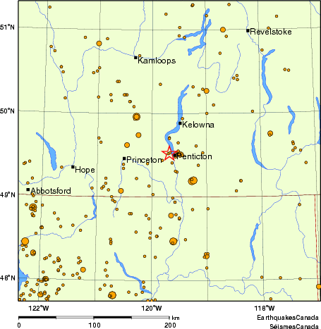 Map of earthquakes magnitude 2.0 and larger, 2000 - present