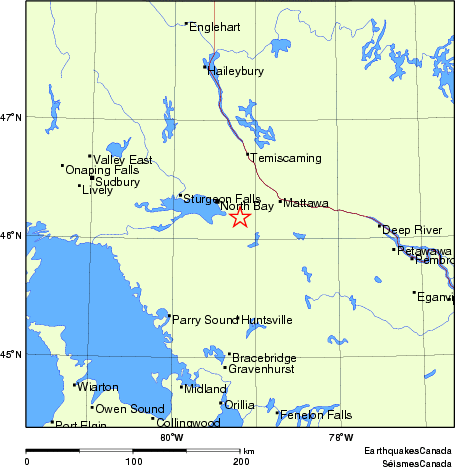 Map of Earthquake Localities