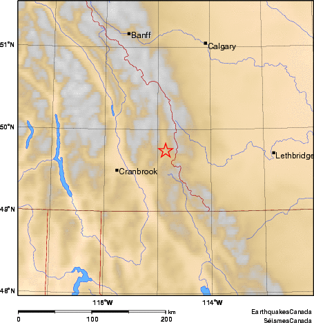 carte des environs du séisme