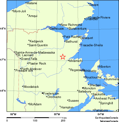 Map of Earthquake Localities