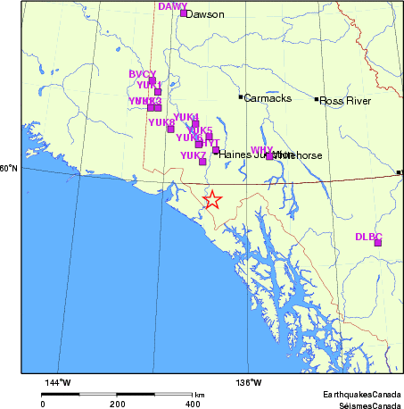 Map of Regional Seismographs