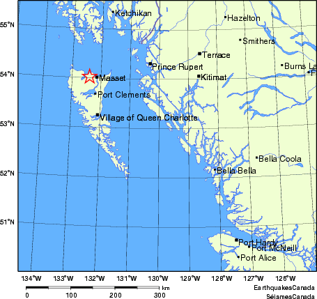 Map of Earthquake Localities