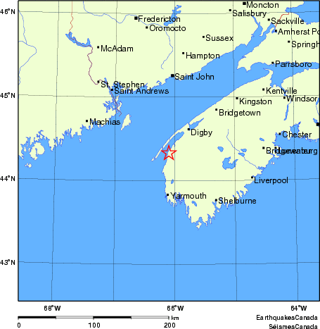 Map of Earthquake Localities