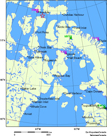 carte des localisations des stations sismologiques locales