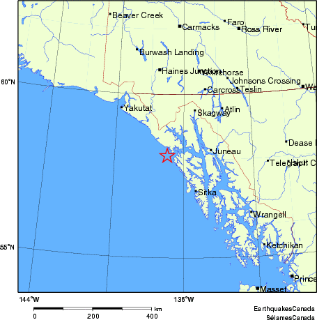 Map of Earthquake Localities