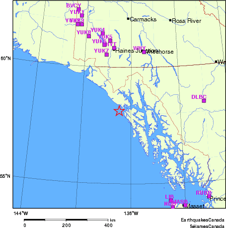 carte des localisations des stations sismologiques locales