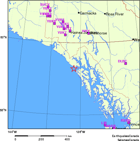 carte des localisations des stations sismologiques locales