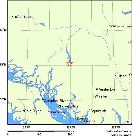 Map of Earthquake Localities