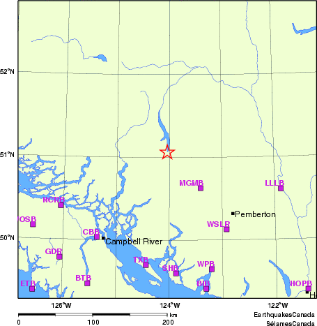 carte des localisations des stations sismologiques locales