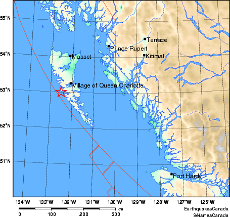 Map of Earthquake Area