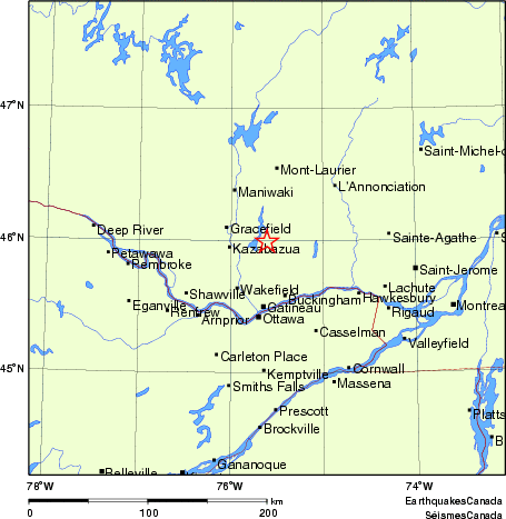 Map of Earthquake Localities