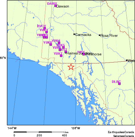 Map of Regional Seismographs