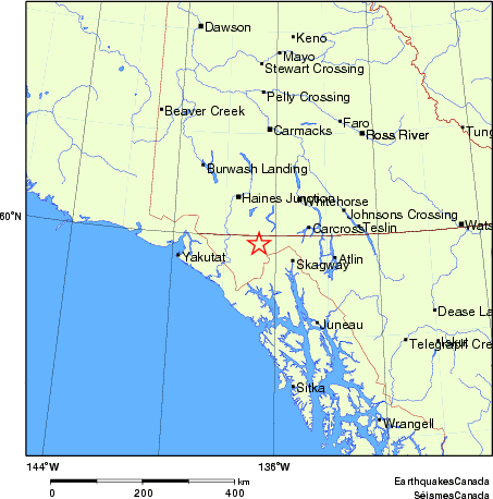 Map of Earthquake Localities