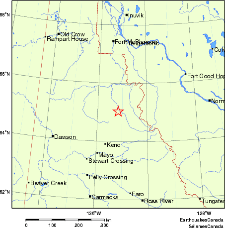 carte des endroits près de l'épicentre