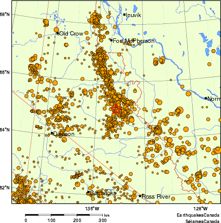 carte des des séismes de magnitude 2,0 et plus depuis 2000