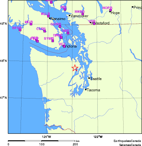 Map of Regional Seismographs