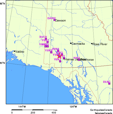 carte des localisations des stations sismologiques locales