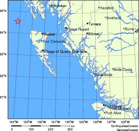 Map of Earthquake Localities