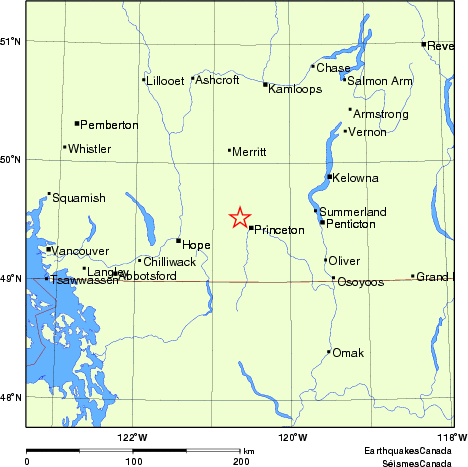 Map of Earthquake Localities