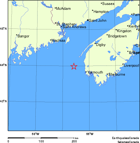 carte des endroits près de l'épicentre