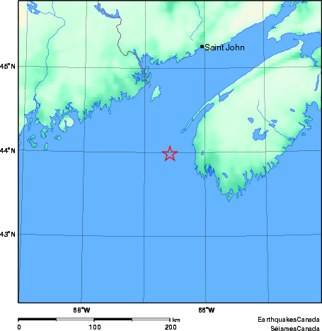 carte des environs du séisme