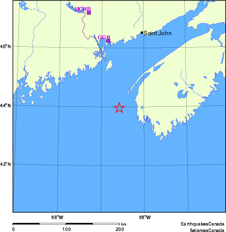 Map of Regional Seismographs