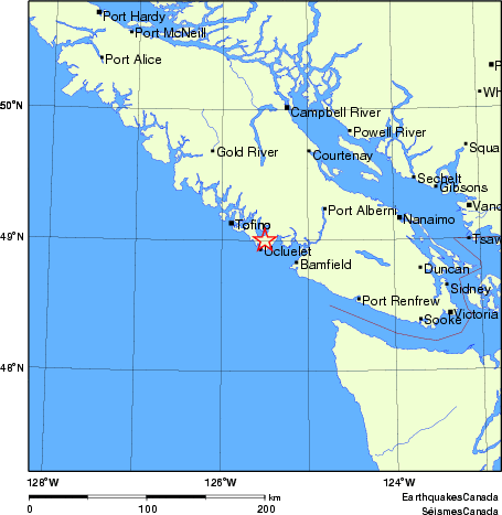 Map of Earthquake Localities