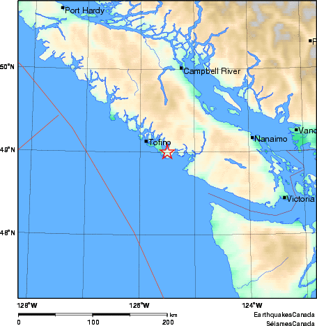 carte des environs du séisme