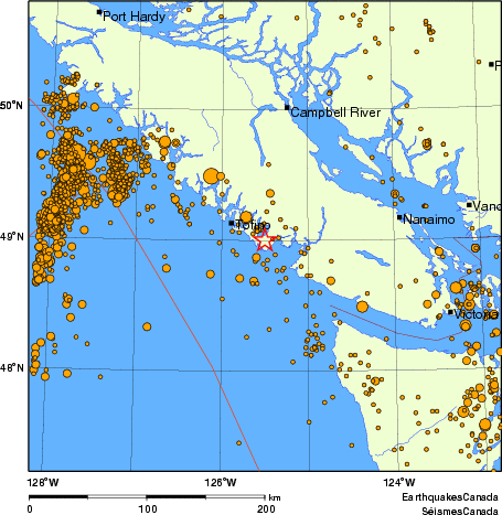 Map of earthquakes magnitude 2.0 and larger, 2000 - present