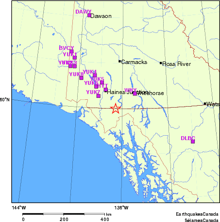 Map of Regional Seismographs